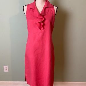 Pink linen dress  dressy casual